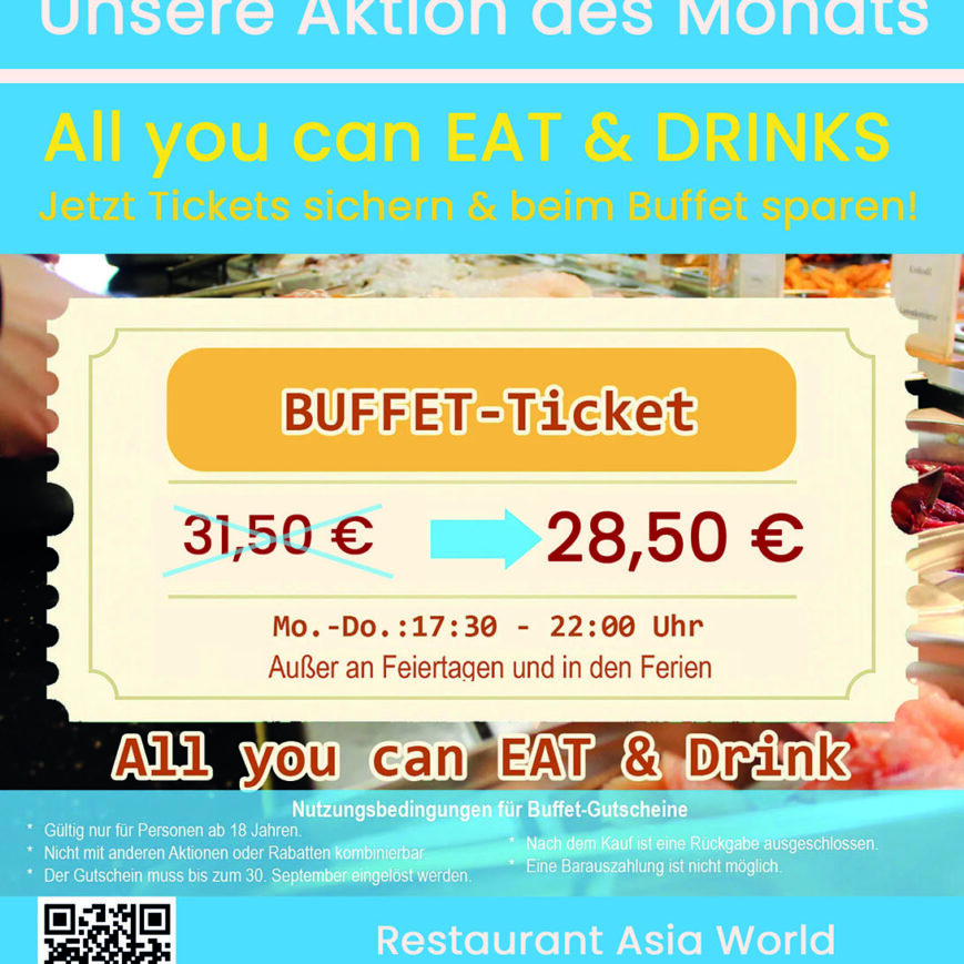 Buffet-Ticket - Luxusbuffet - All you can EAT & DRINK