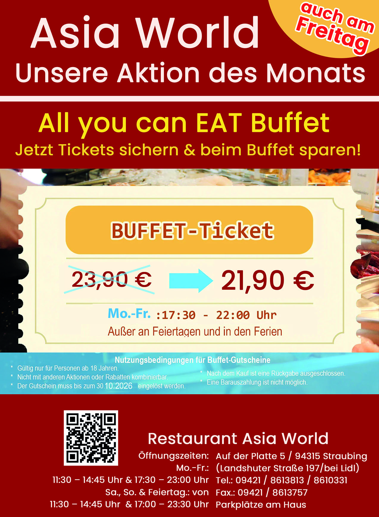 B10. Buffet-Ticket Erlebnisbuffet All you can EAT