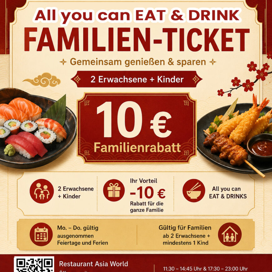 Familien-Ticket für 2 Erwachsene + Kinder